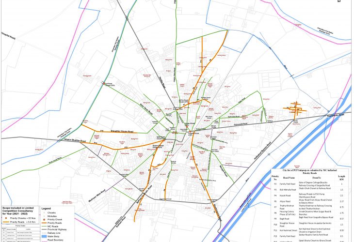 Roads Updated Map 2022-23 - Hafizabad